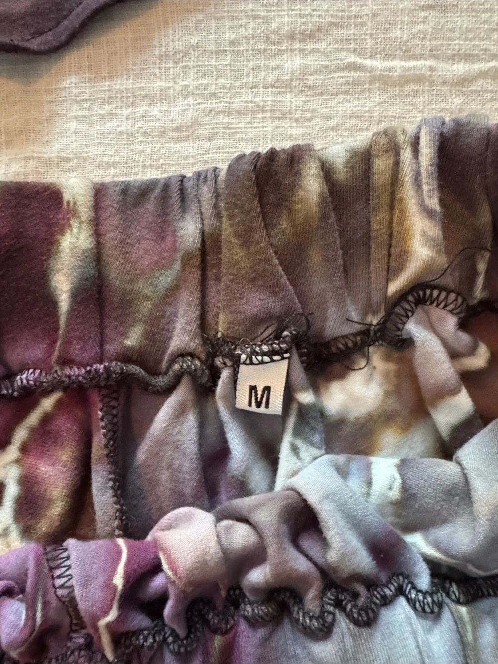 Hand dyed Tie-Dye Purple High-Neck Crop Top & Shorts Set - Women